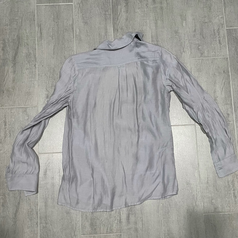 Express Sheer Button Up Top - image 4